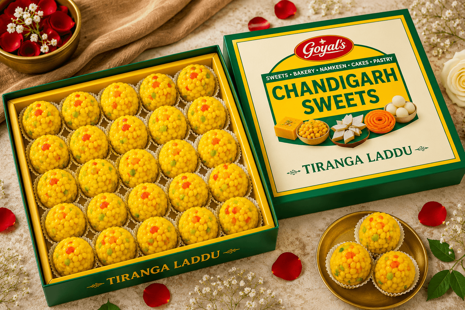 Fresh tiranga laddu