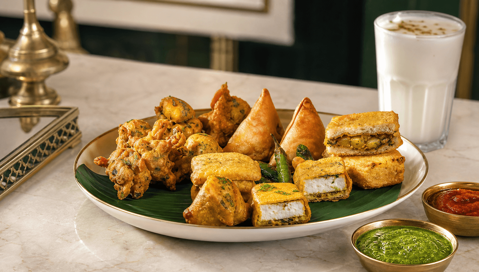 Assorted hot snacks at Chandigarh Sweets