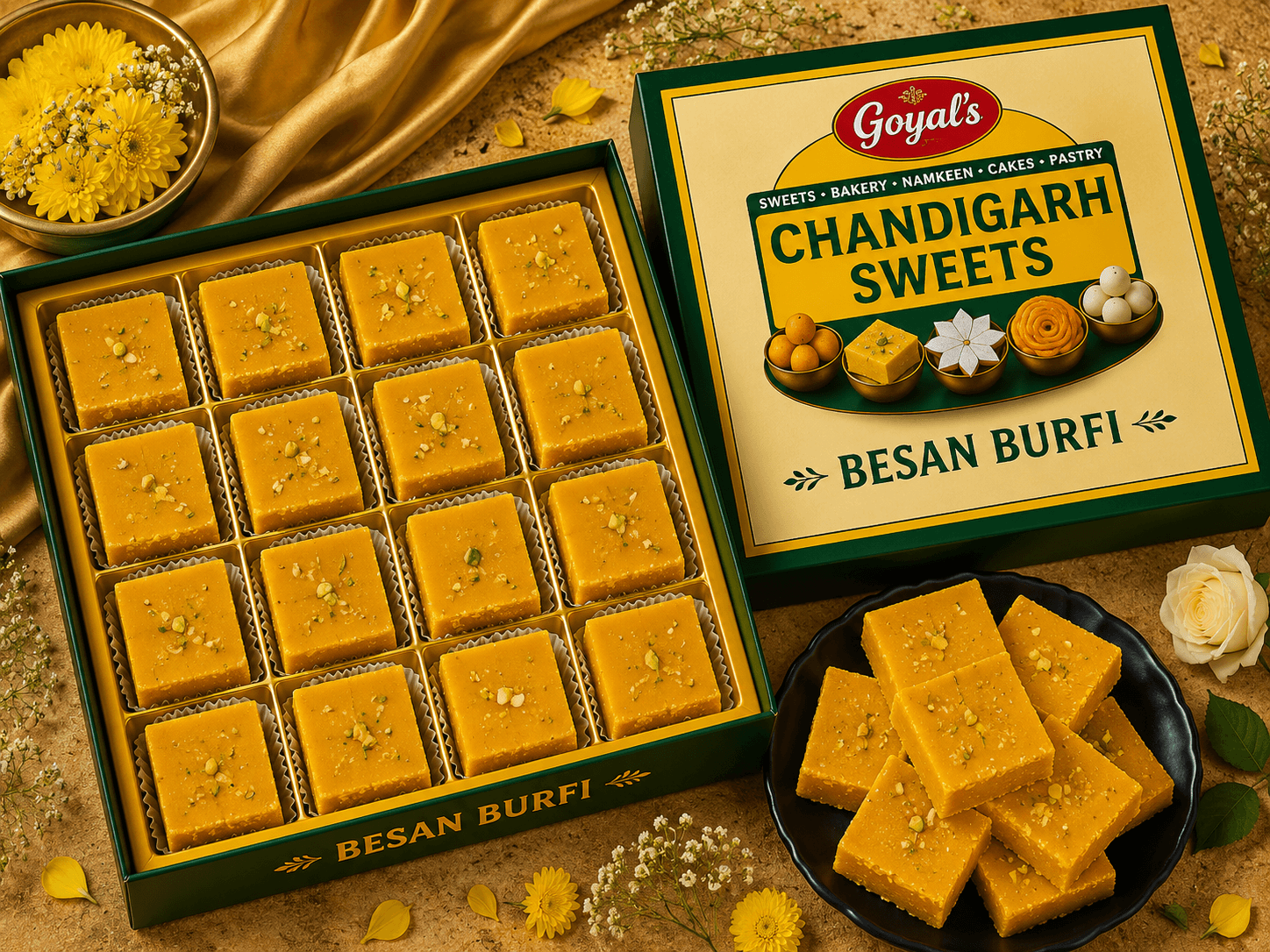 Besan burfi box preview
