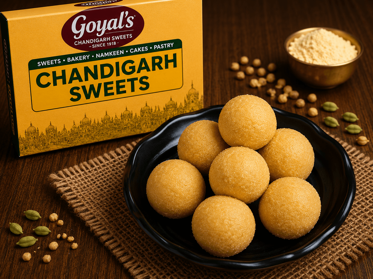 Besan Laddu sweet box