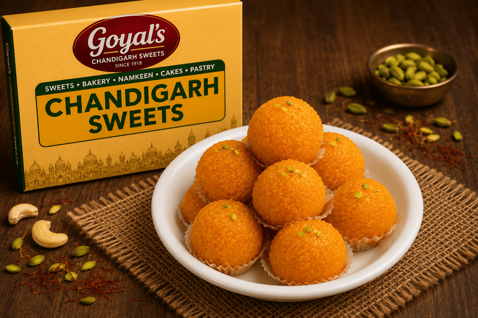 Kesar Laddu sweet box