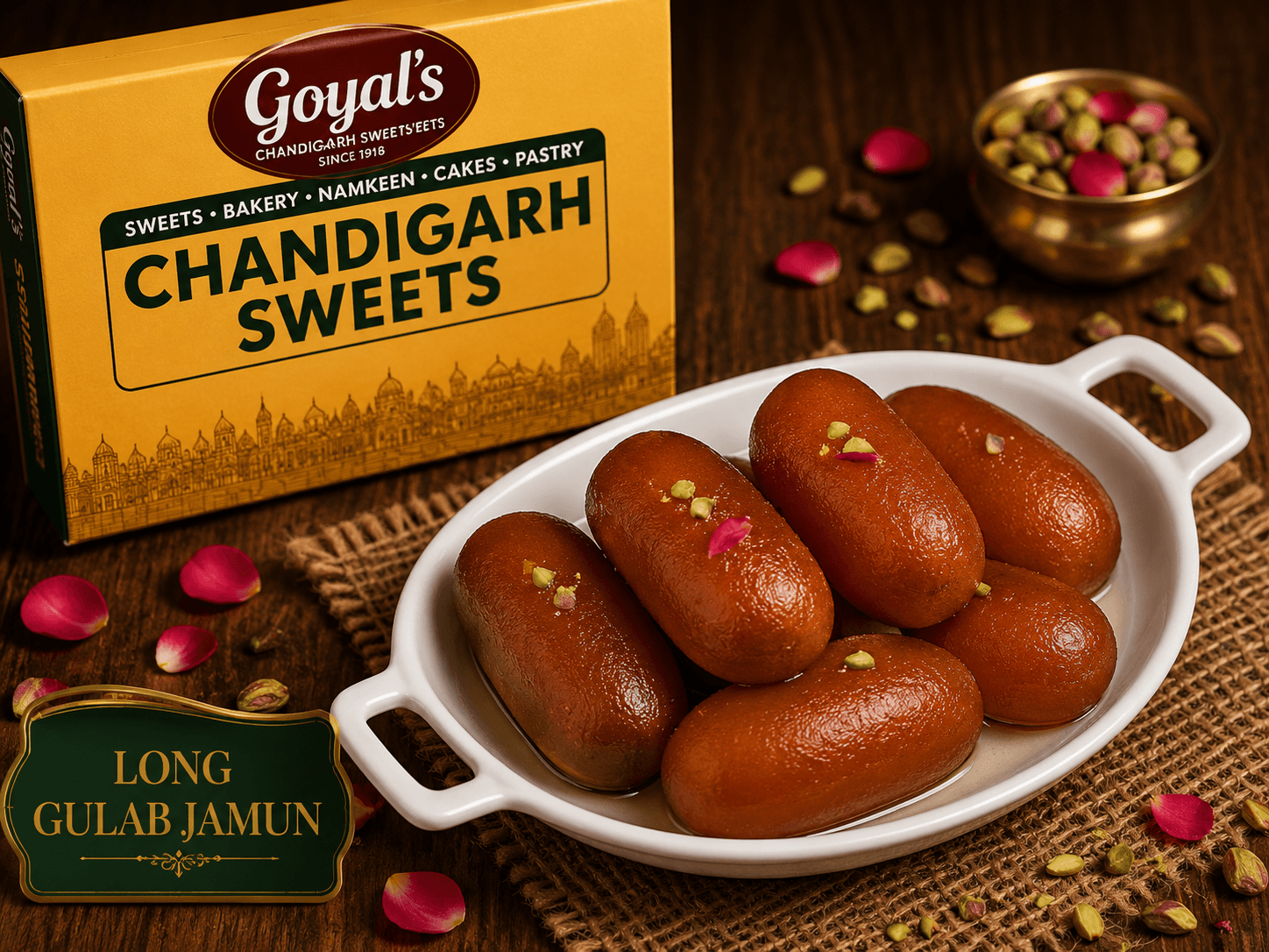 Long Gulab Jamun sweet box