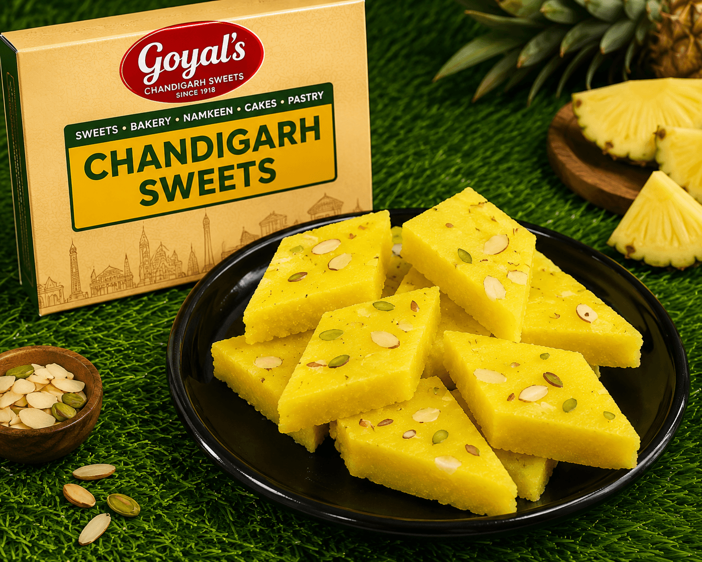 Pineapple Burfi sweet box