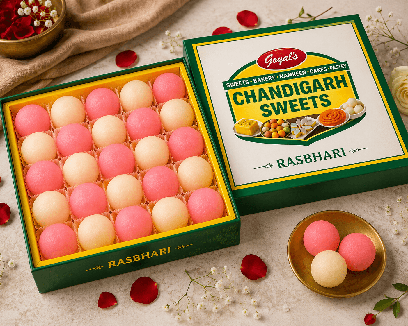 Rasbhari sweet box in premium packaging