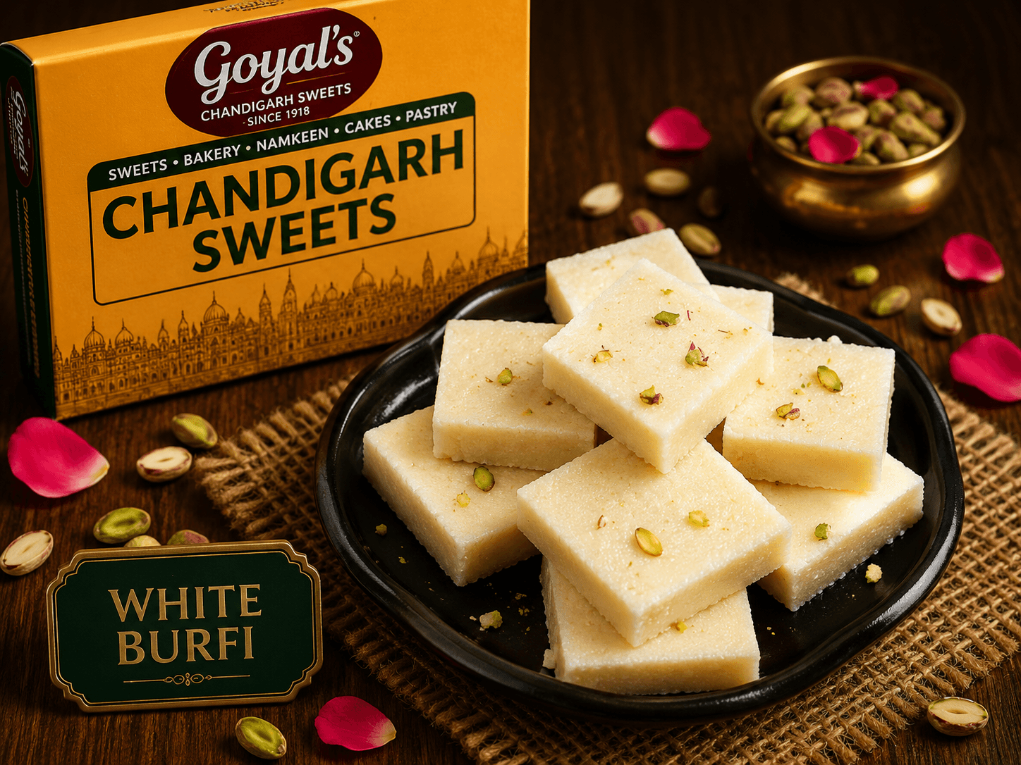 White Burfi sweet box