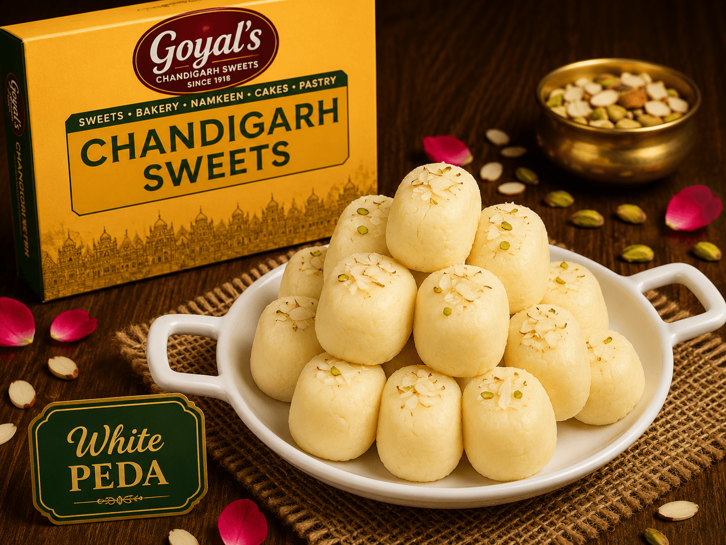 White Peda sweet box